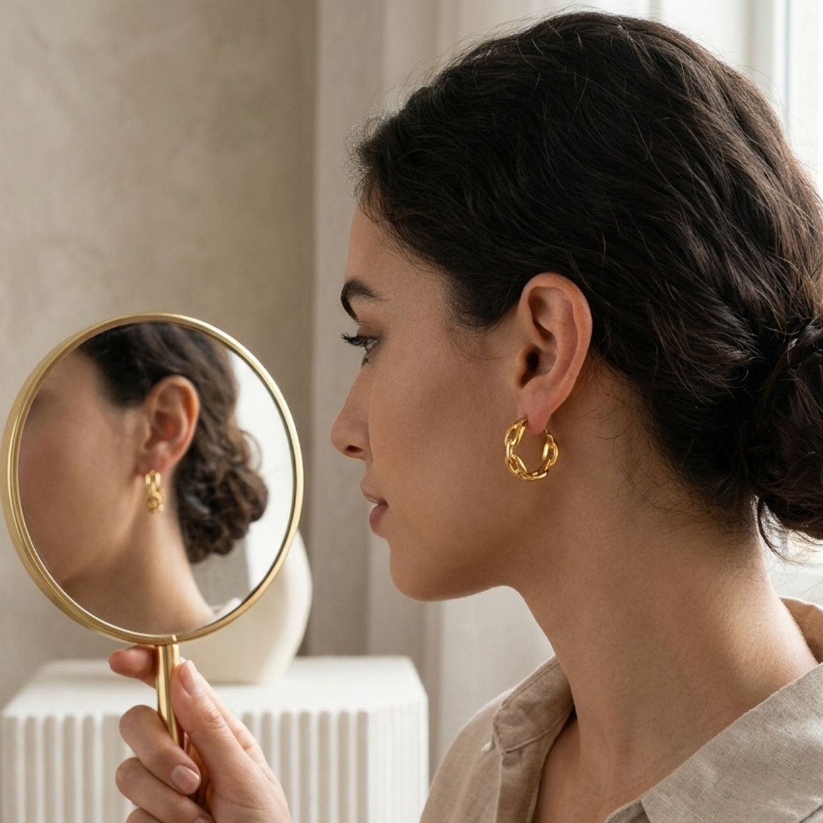 Stainless Steel / 18K Gold Plated Earrings
