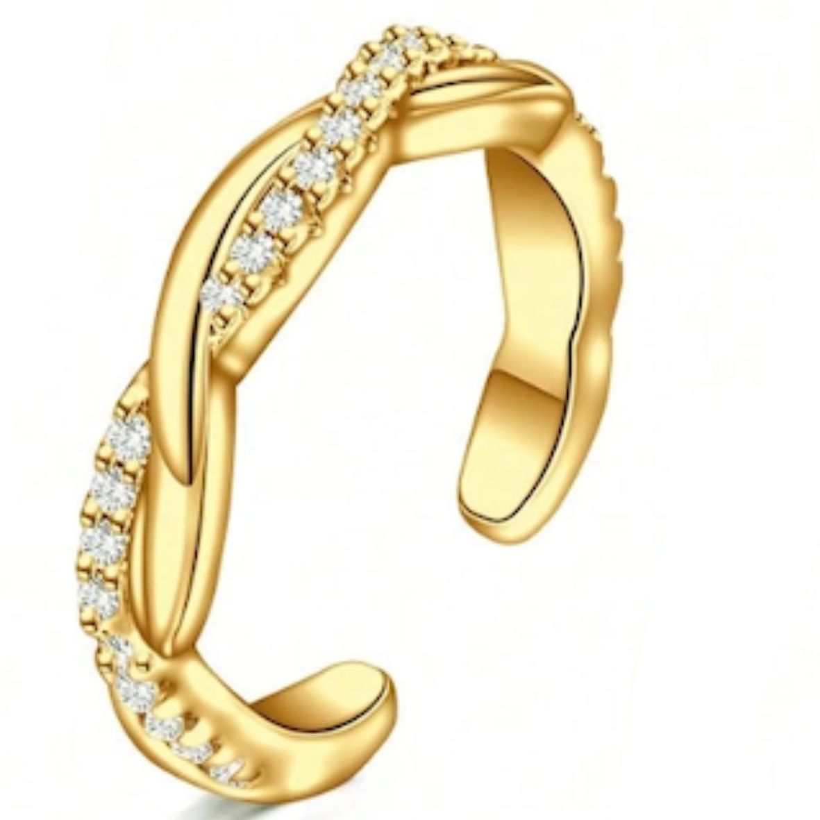 Gold Plated Open Toe Rings