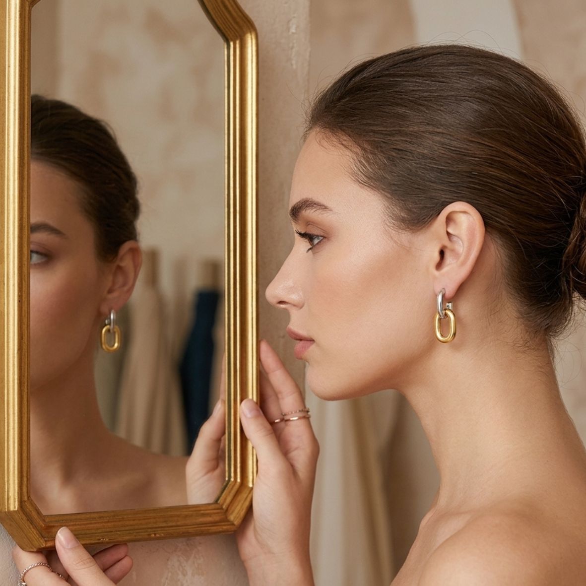 Stainless Steel / 18K Gold Plated Earrings