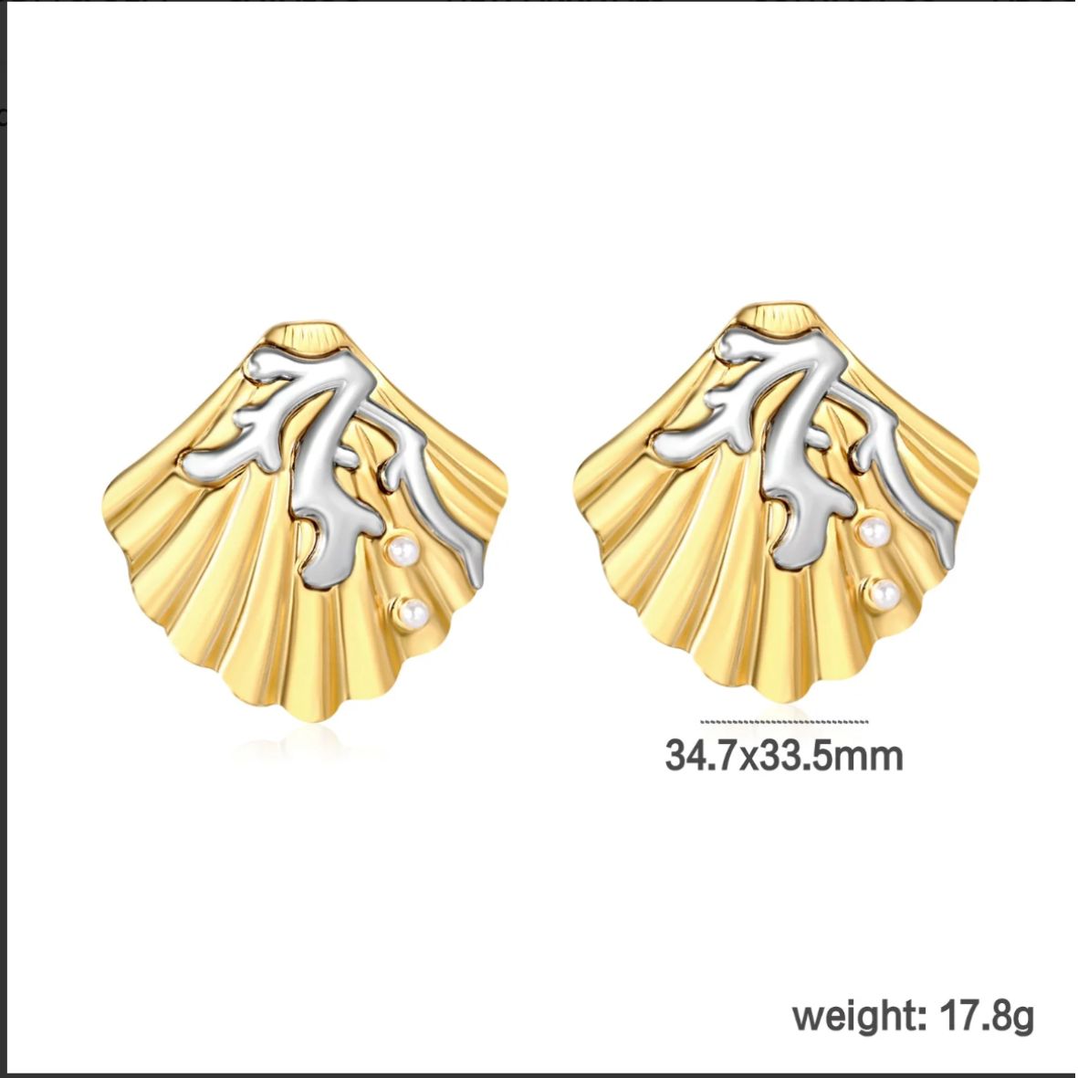 Stainless Steel / 18K Gold Plated Earrings