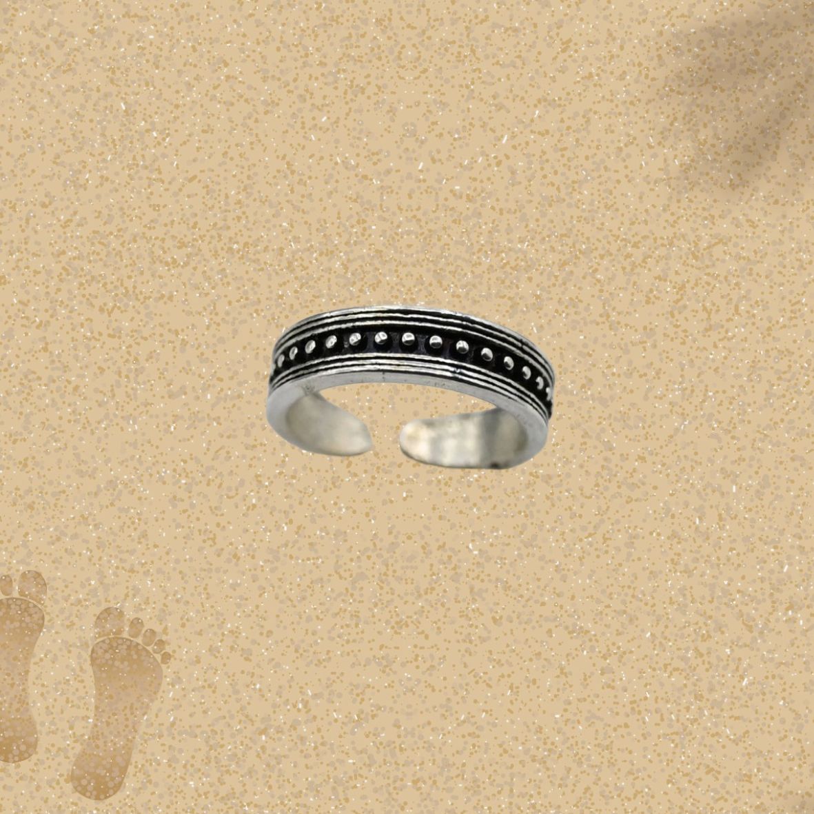 Steel Beach Toe Rings