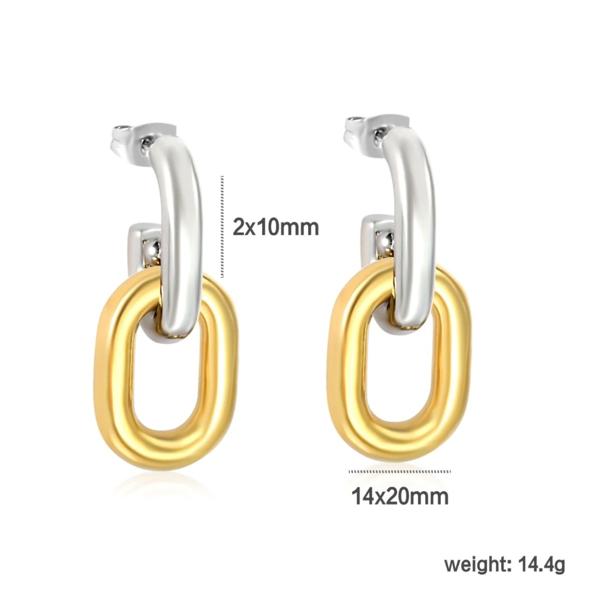 Stainless Steel / 18K Gold Plated Earrings