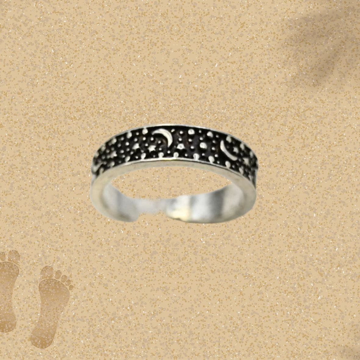 Steel Beach Toe Rings