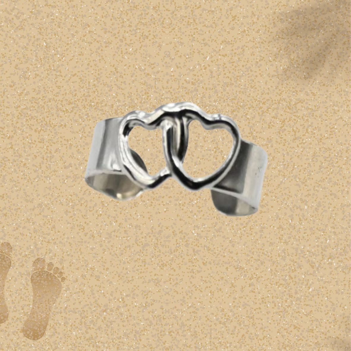 Steel Beach Toe Rings