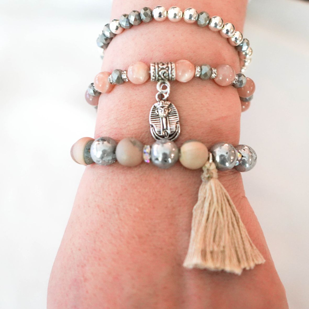 Dawn Stretched Beaded Bracelet Stack