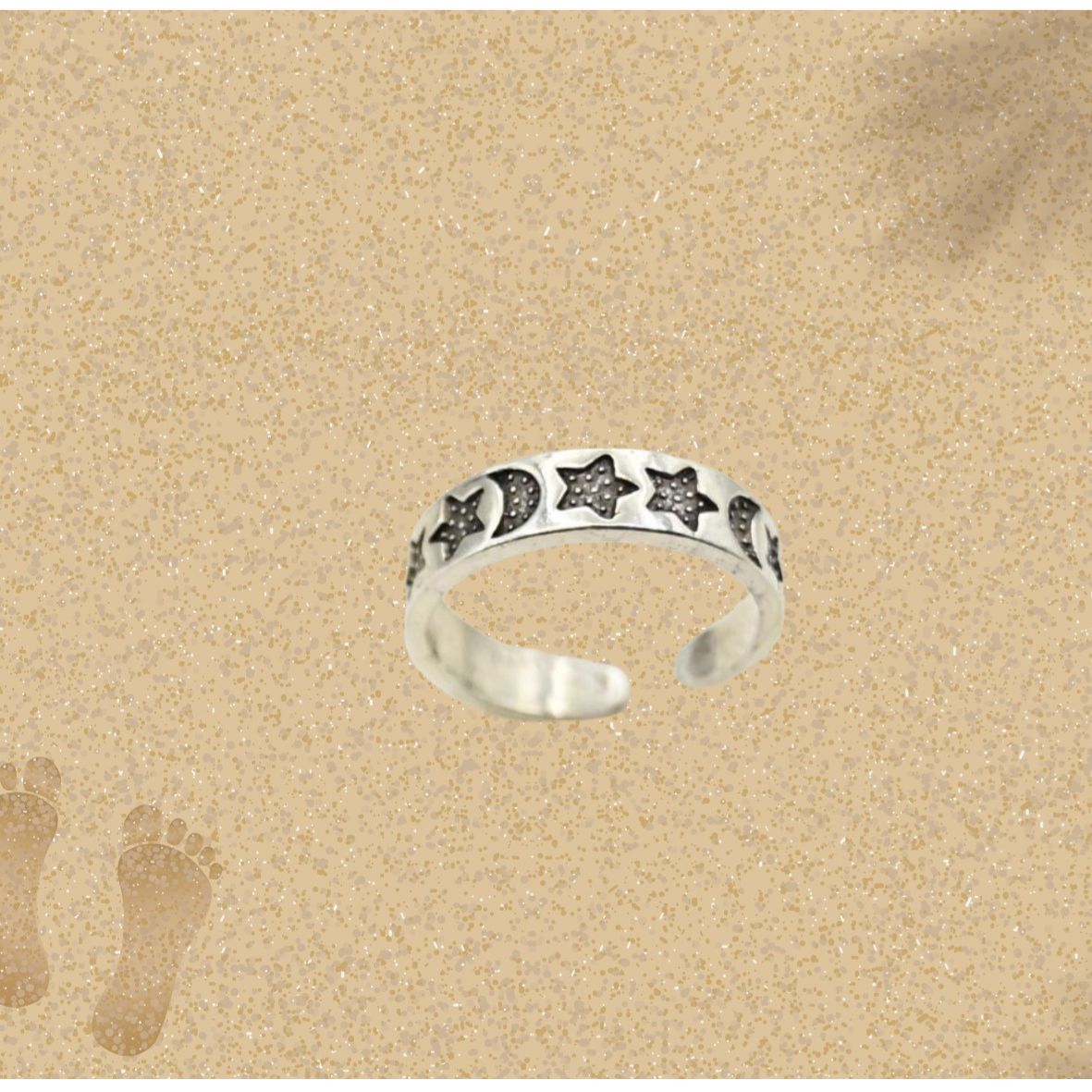 Steel Beach Toe Rings