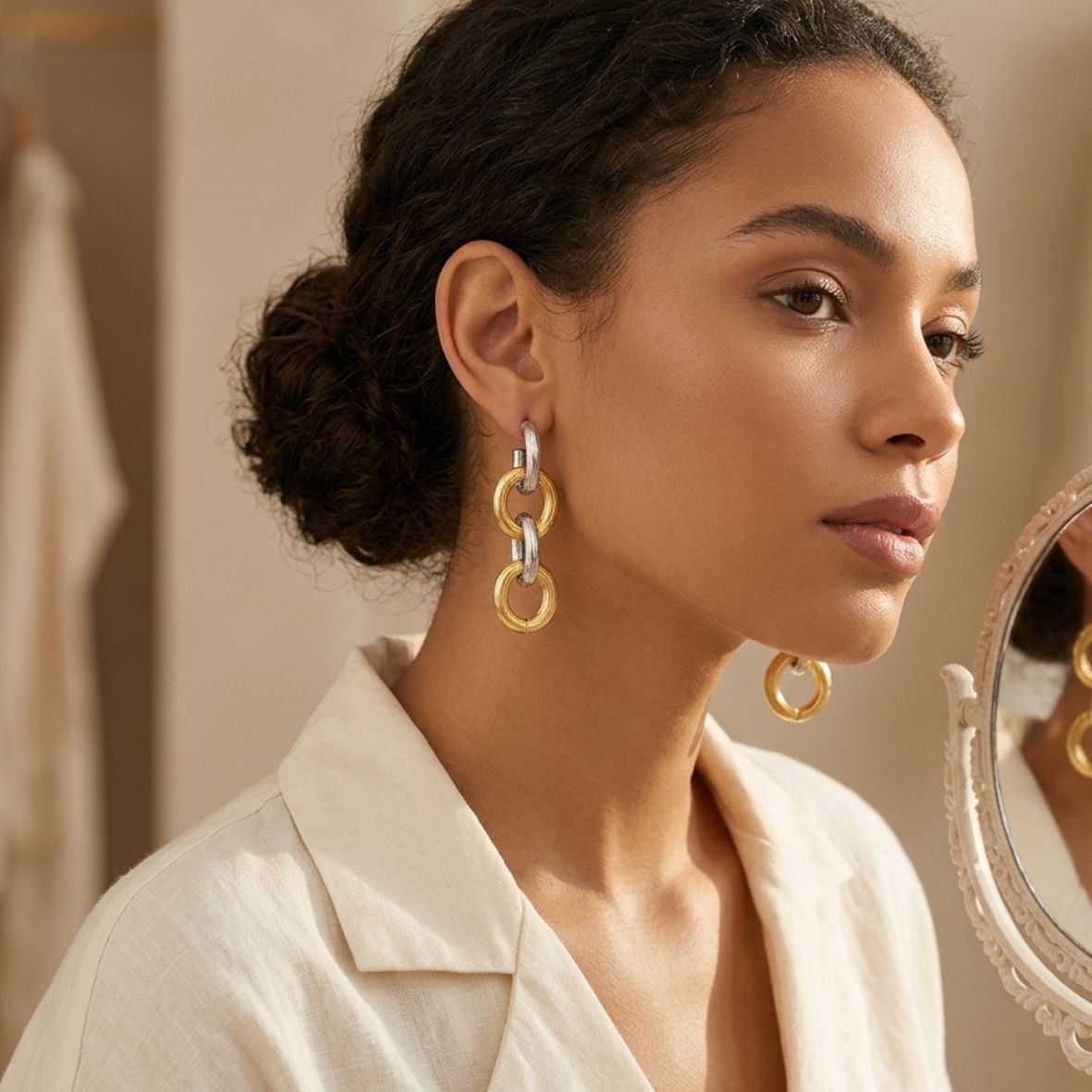 Stainless Steel / 18K Gold Plated Earrings