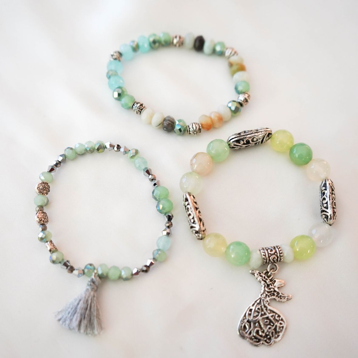 Dawn Stretched Beaded Bracelet Stack