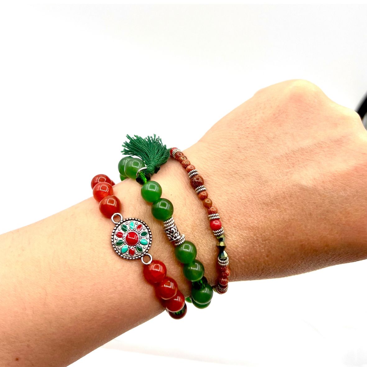 Daisy Stretched Beaded Bracelet Stack