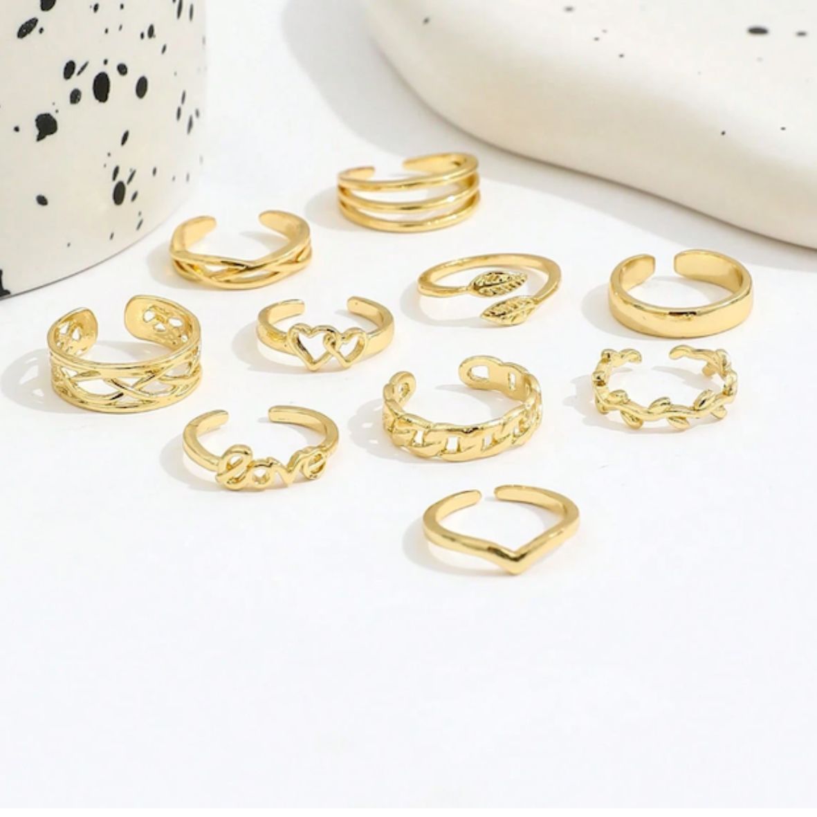 Gold Beach Adjustable Toe Rings