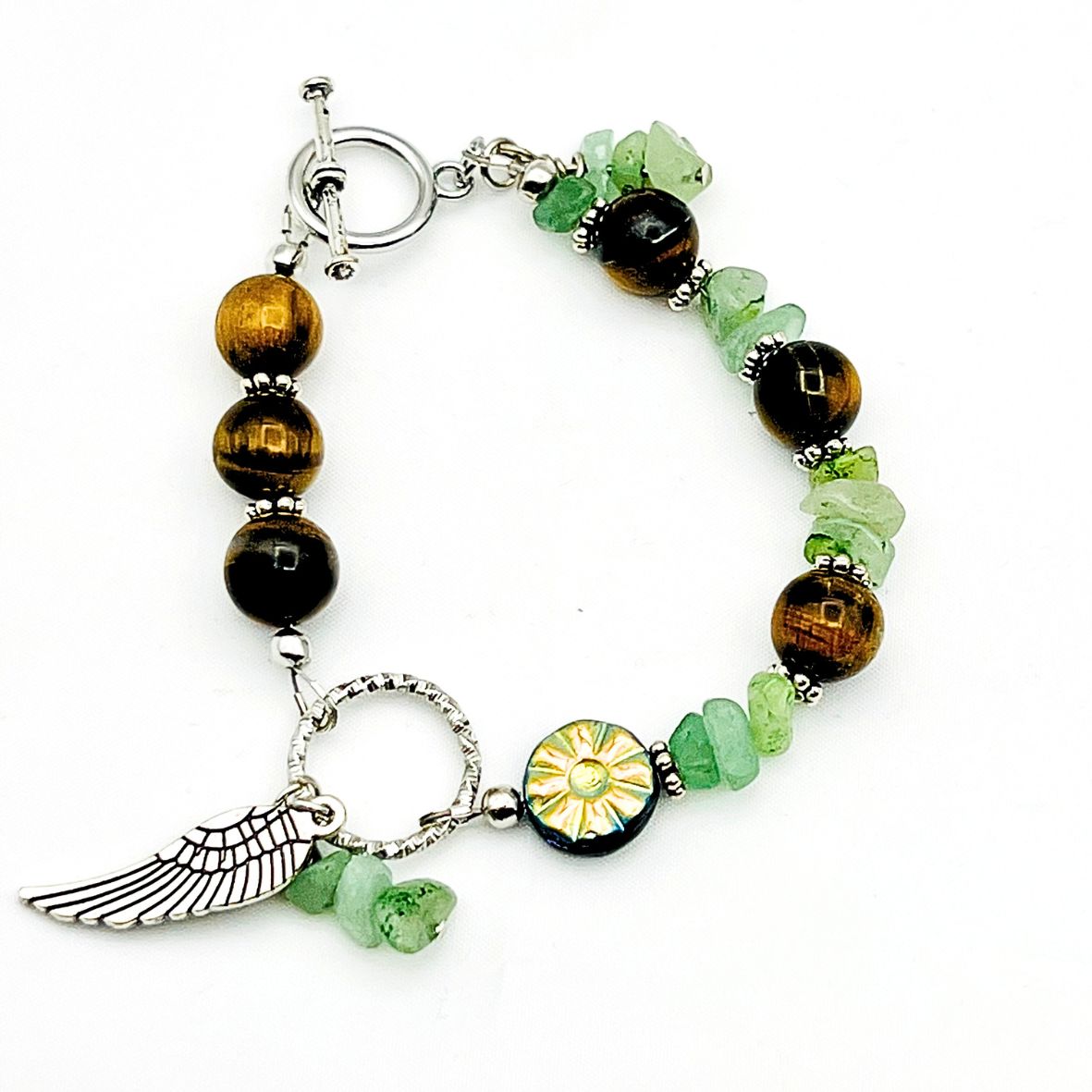 Tigga Angel Wing Chain Beaded Bracelet