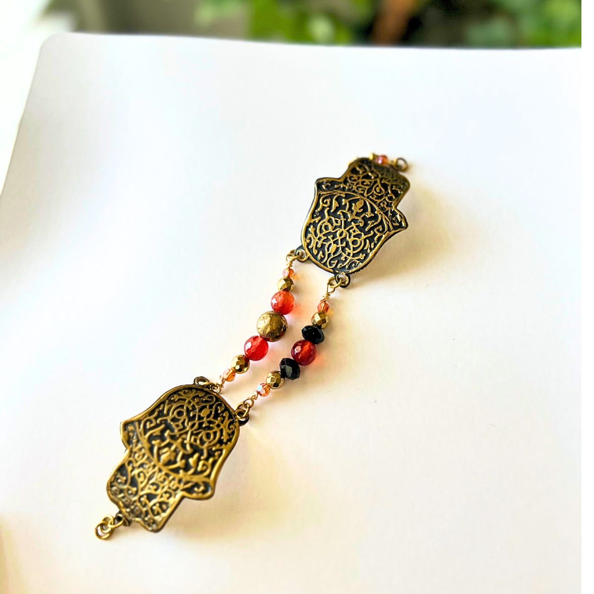 Brass Egyptian Hamsa Bracelet