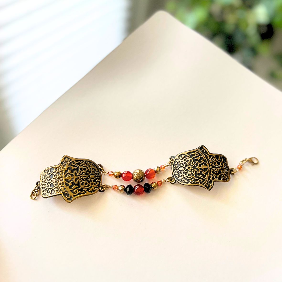 Brass Egyptian Hamsa Bracelet