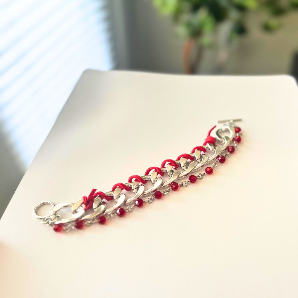 Curb Chain Suede Bracelet