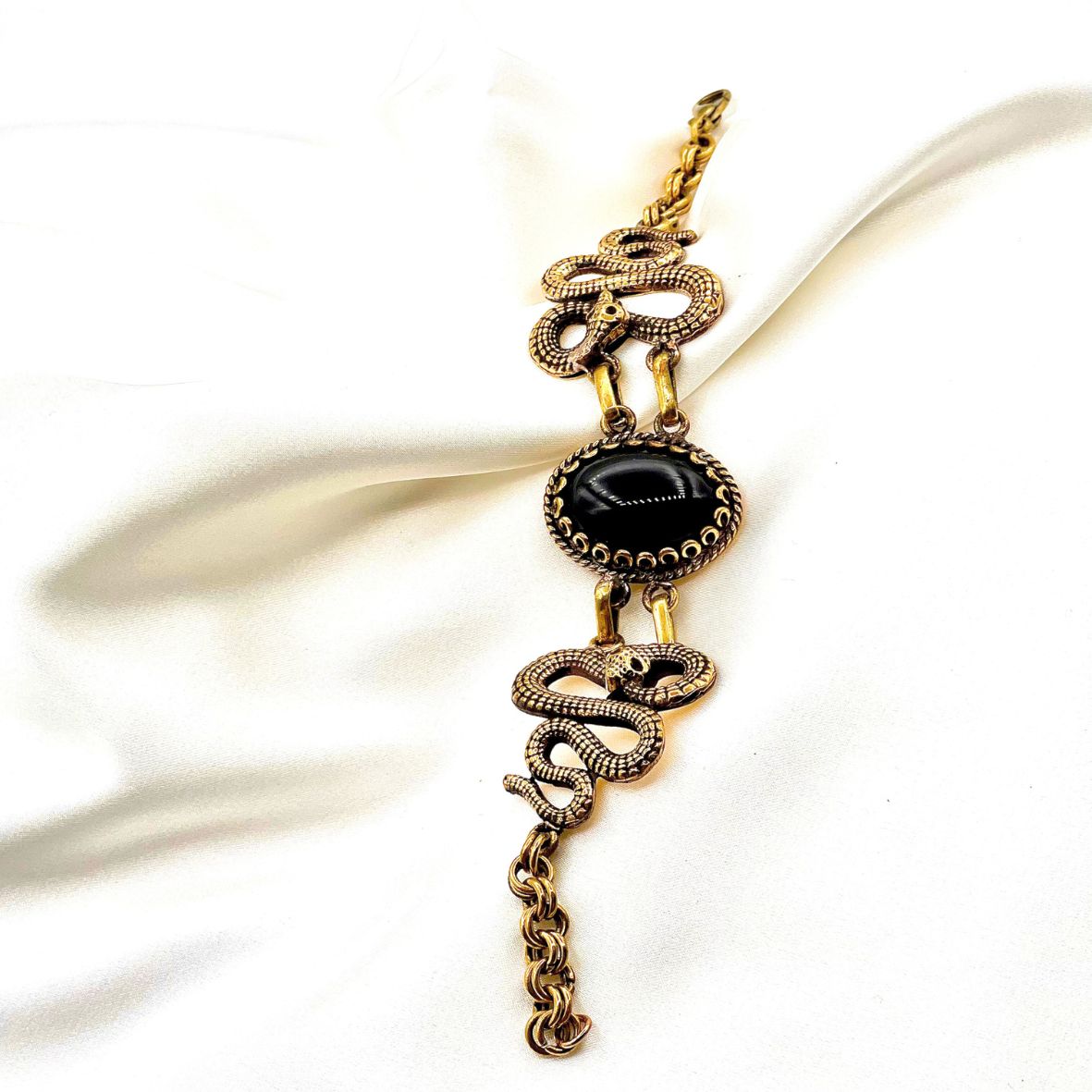 Vintage Cobra Brass Bracelet