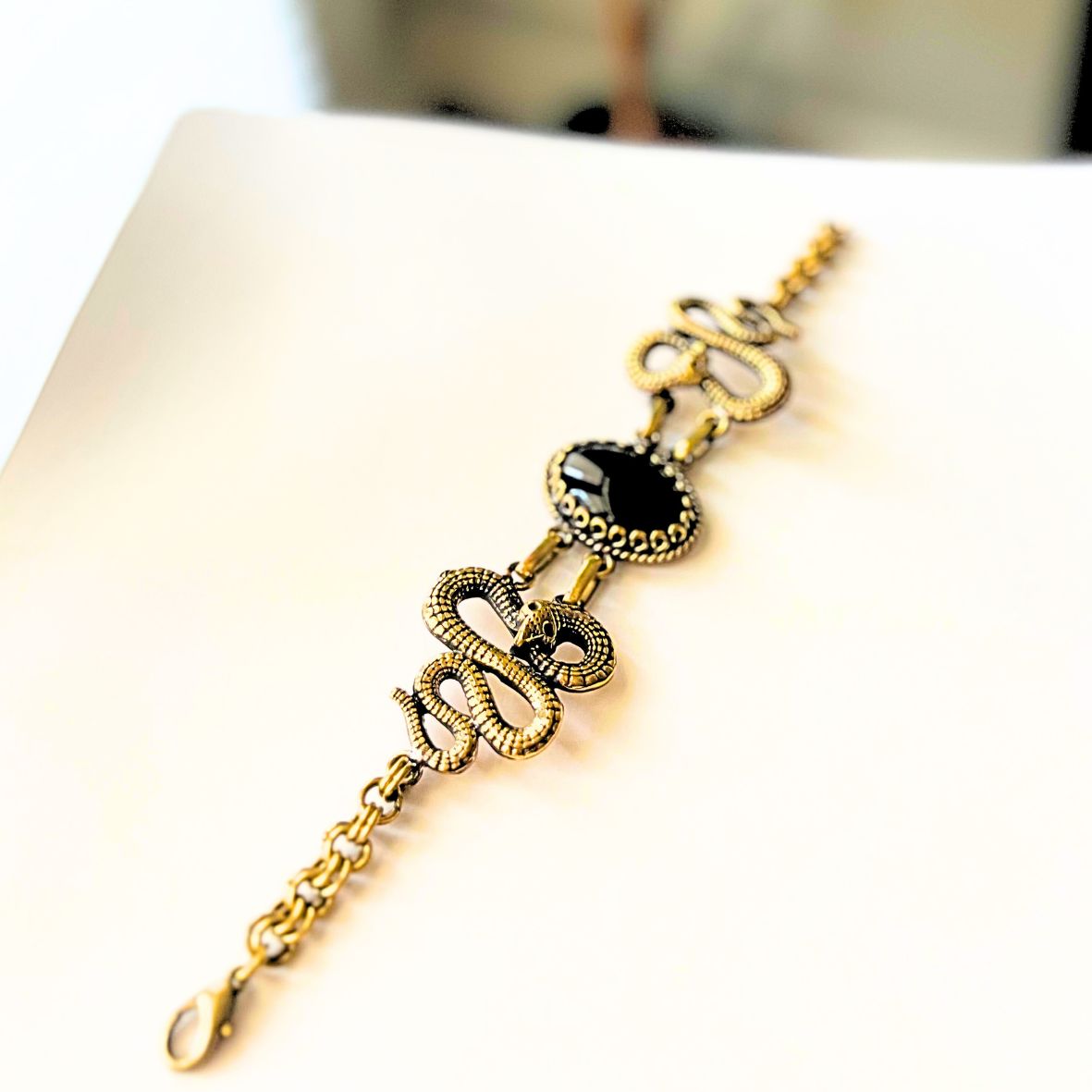 Vintage Cobra Brass Bracelet