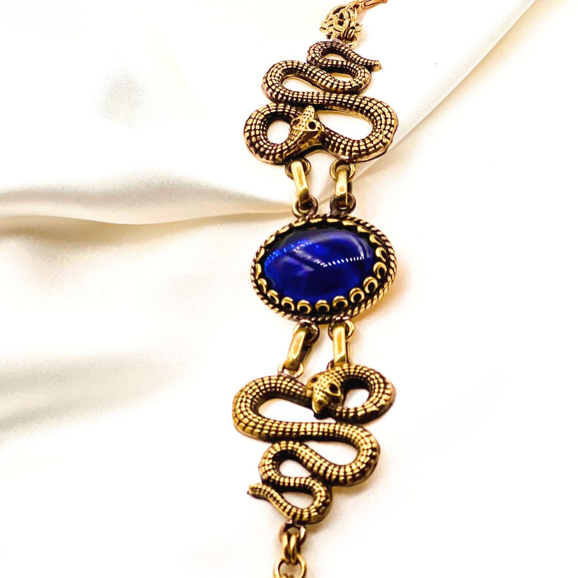 Vintage Cobra Brass Bracelet