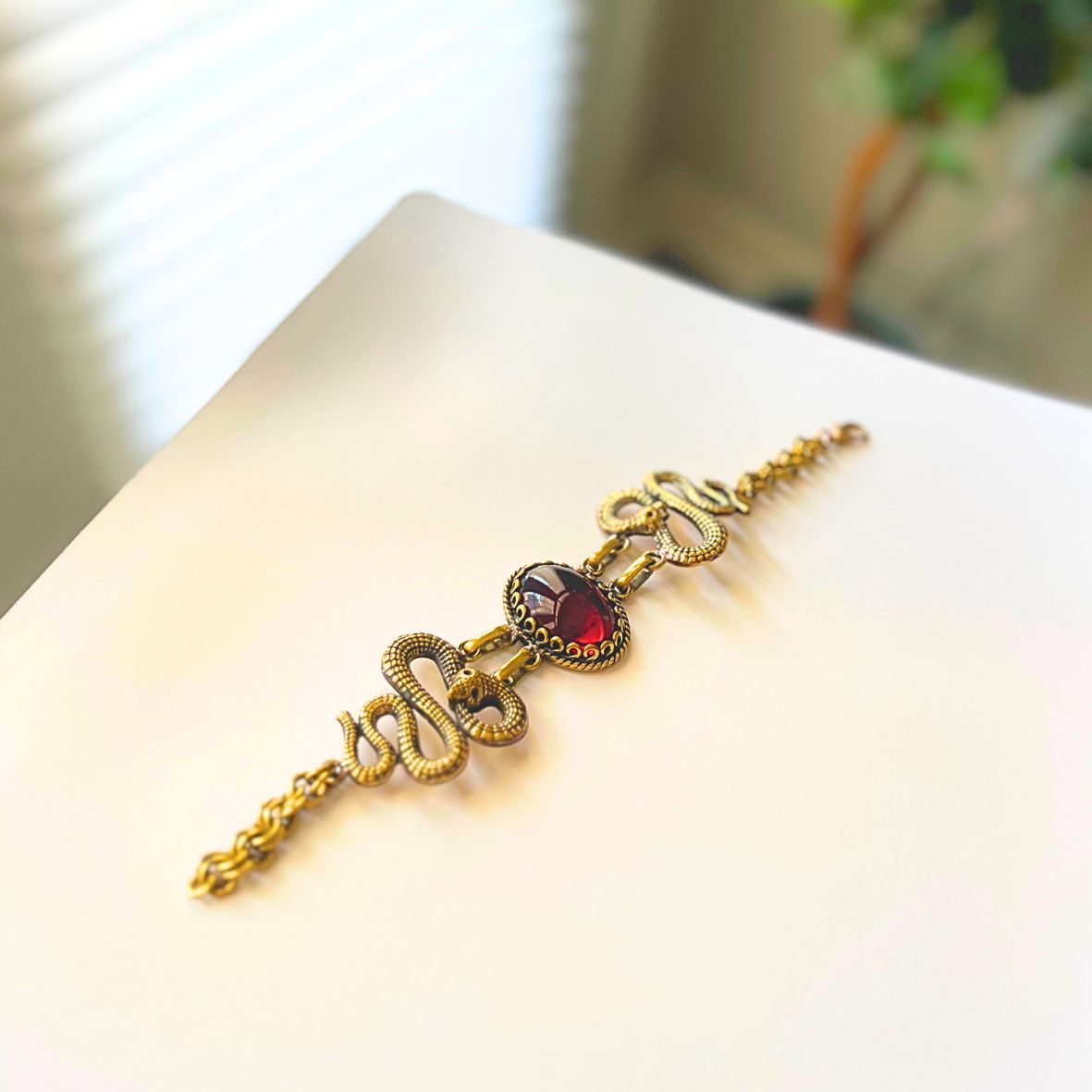 Vintage Cobra Brass Bracelet