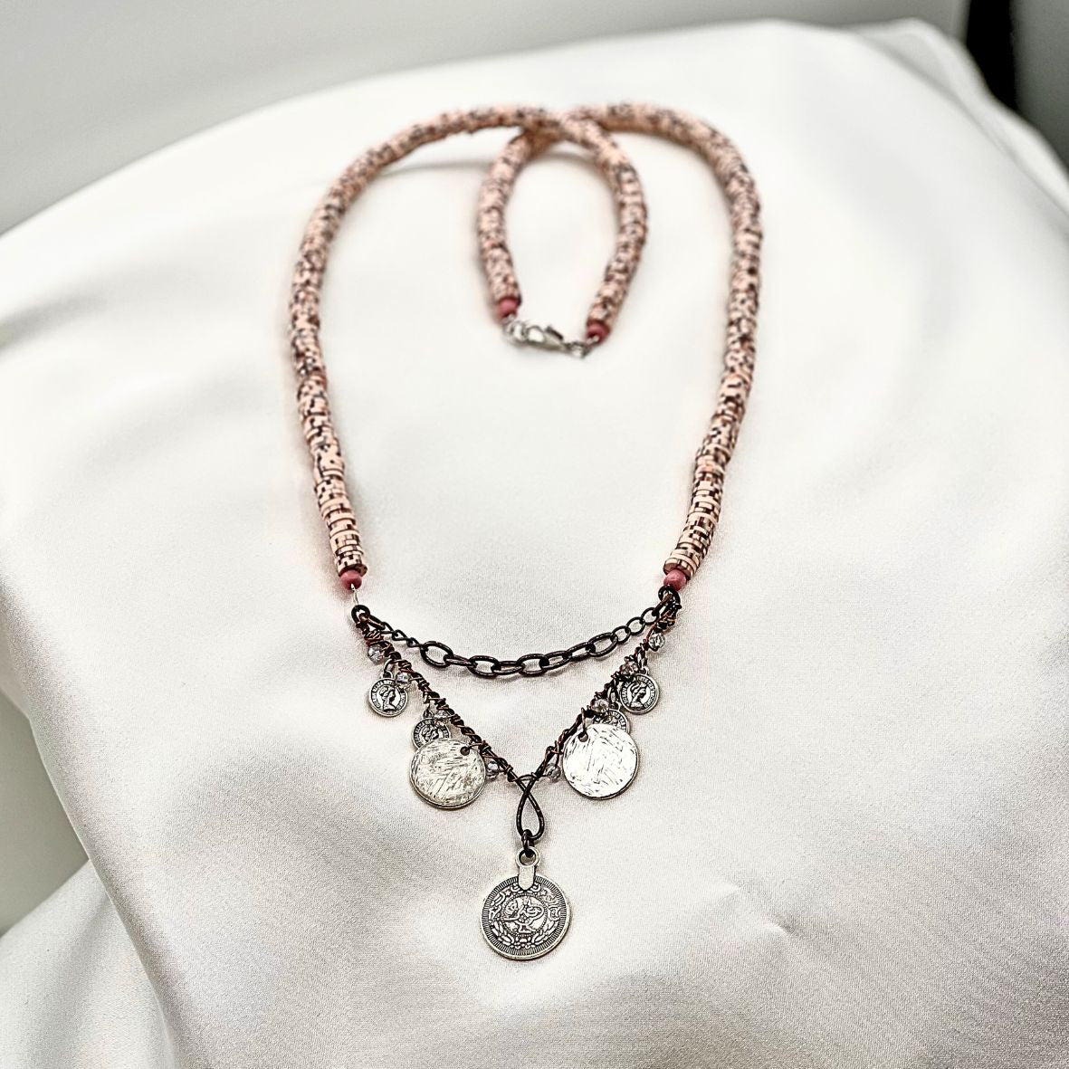 Bohemian Coin Heishi Necklace