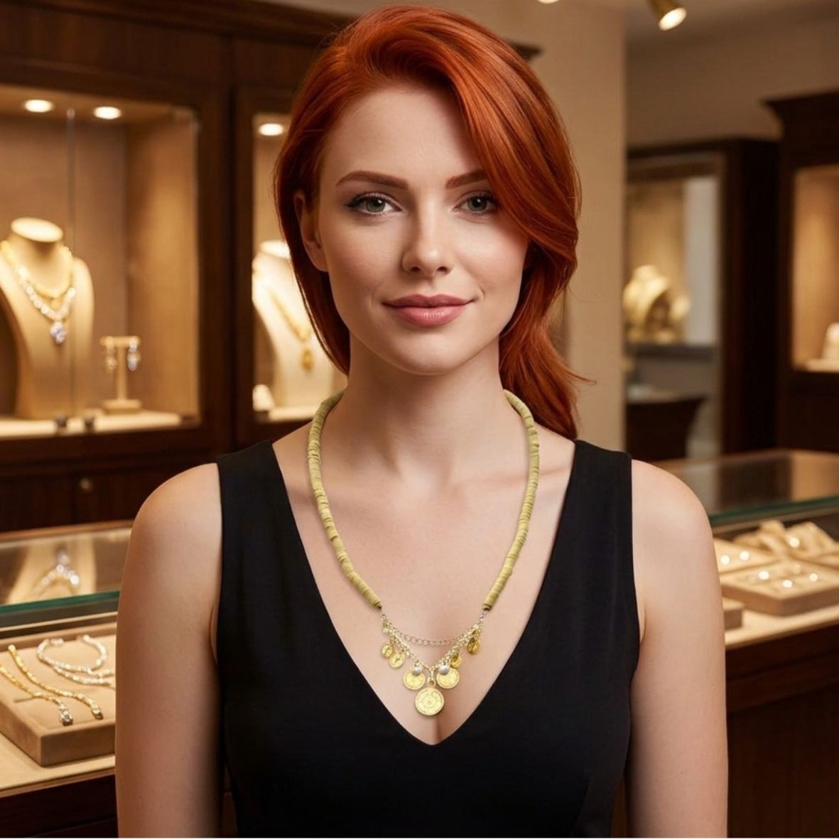 Bohemian Coin Heishi Necklace