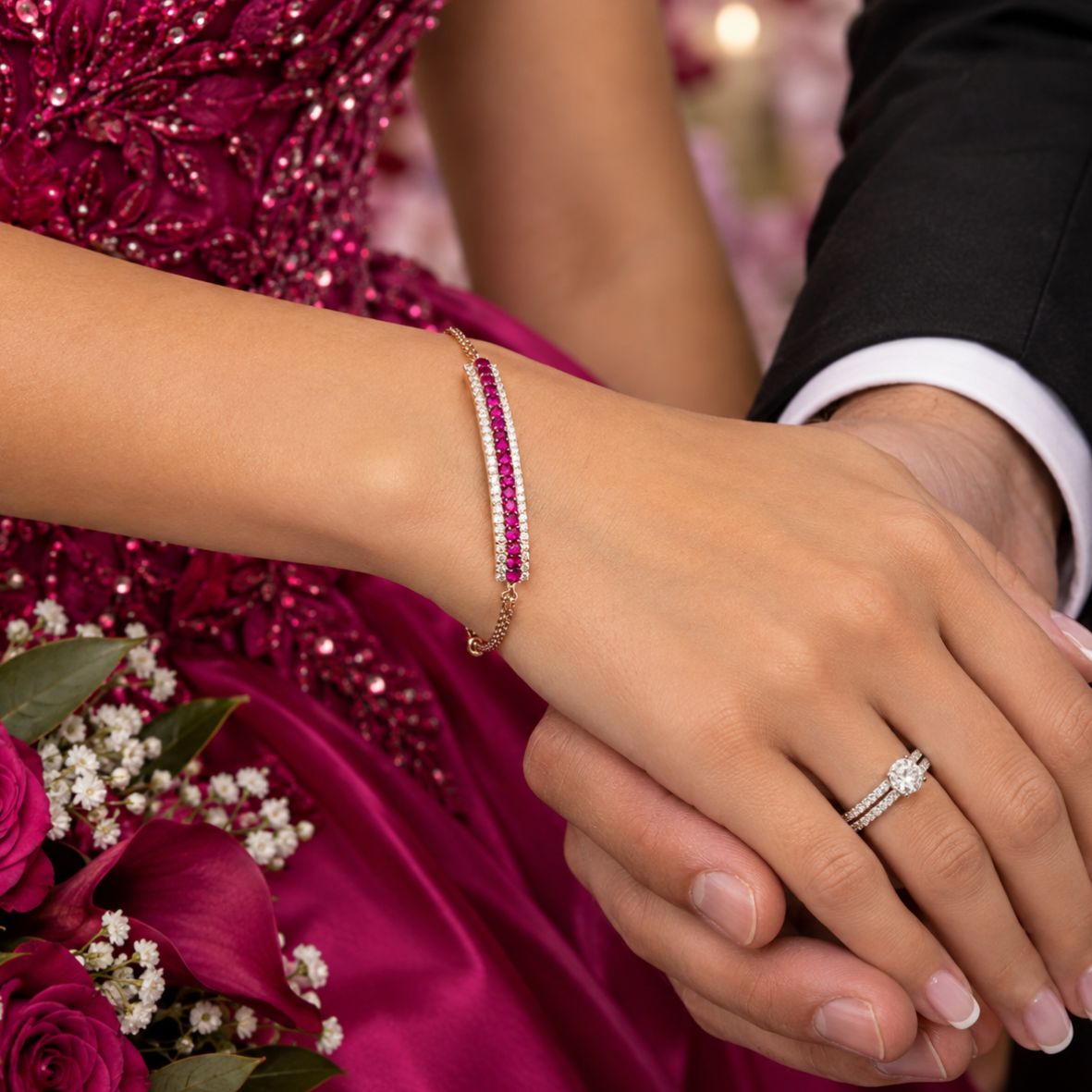 925 Sterling Silver Cubic Zirconia Bracelet