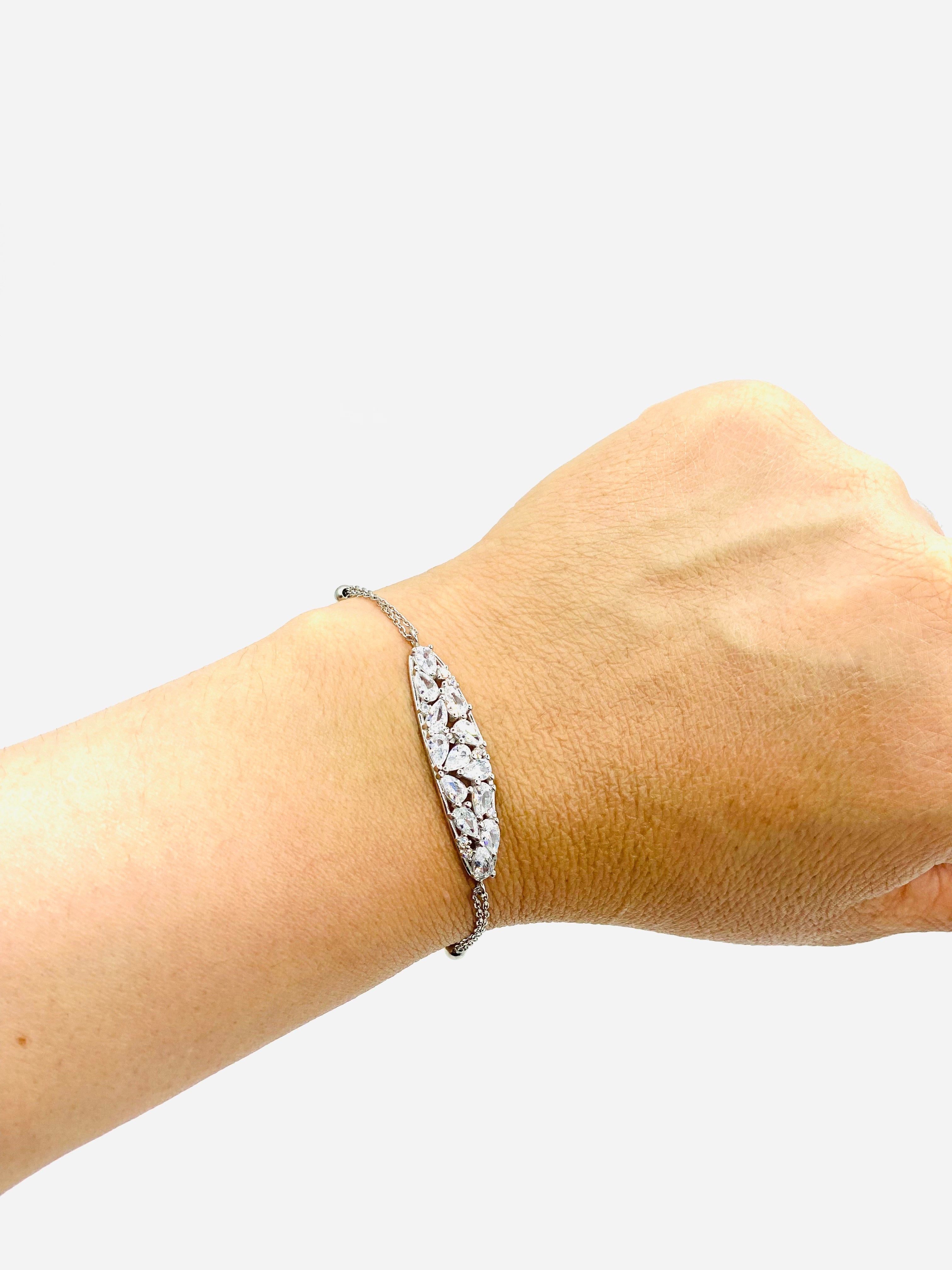 925 Sterling Silver Cubic Zirconia Bracelet