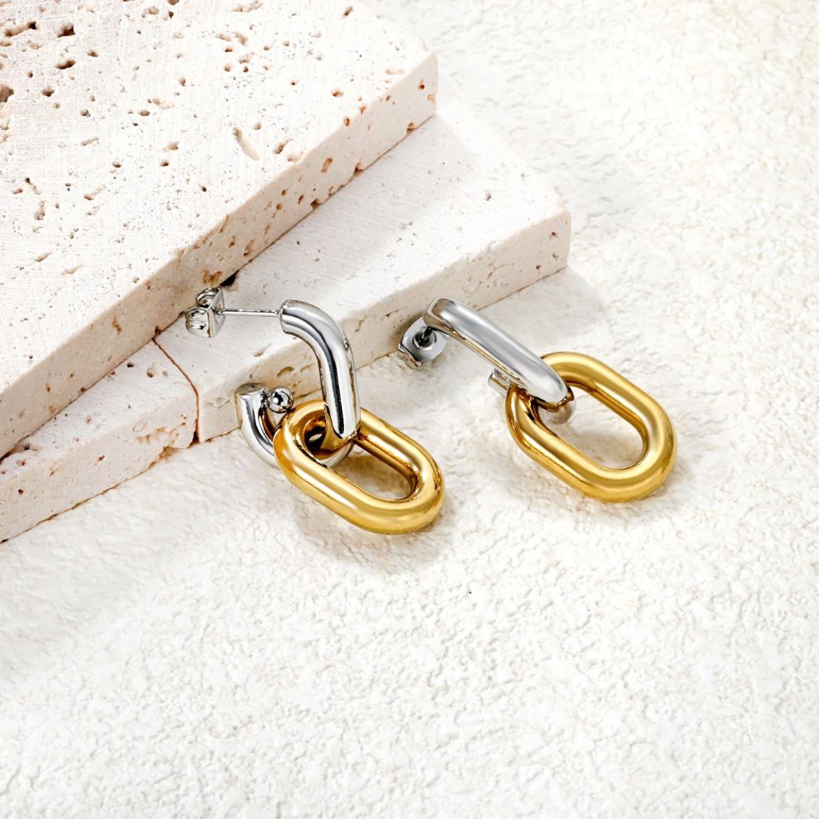Stainless Steel / 18K Gold Plated Earrings