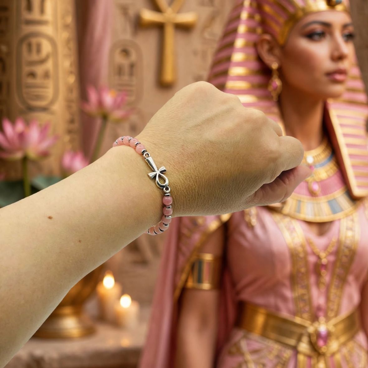 Key Of Life Stretch Beaded Bracelet