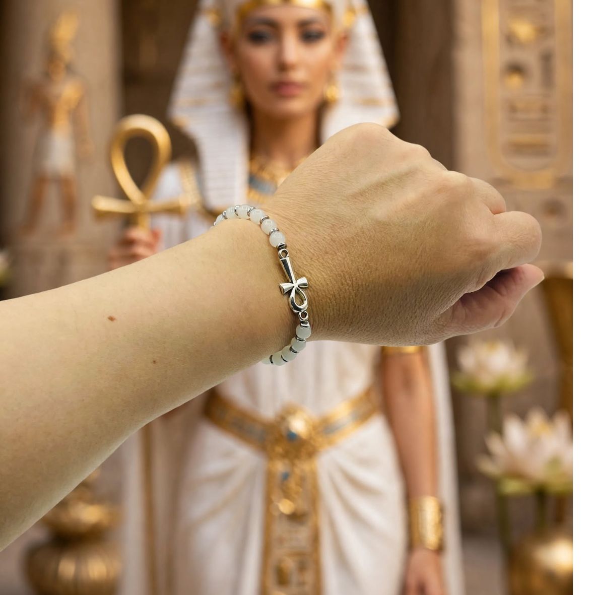 Key Of Life Stretch Beaded Bracelet