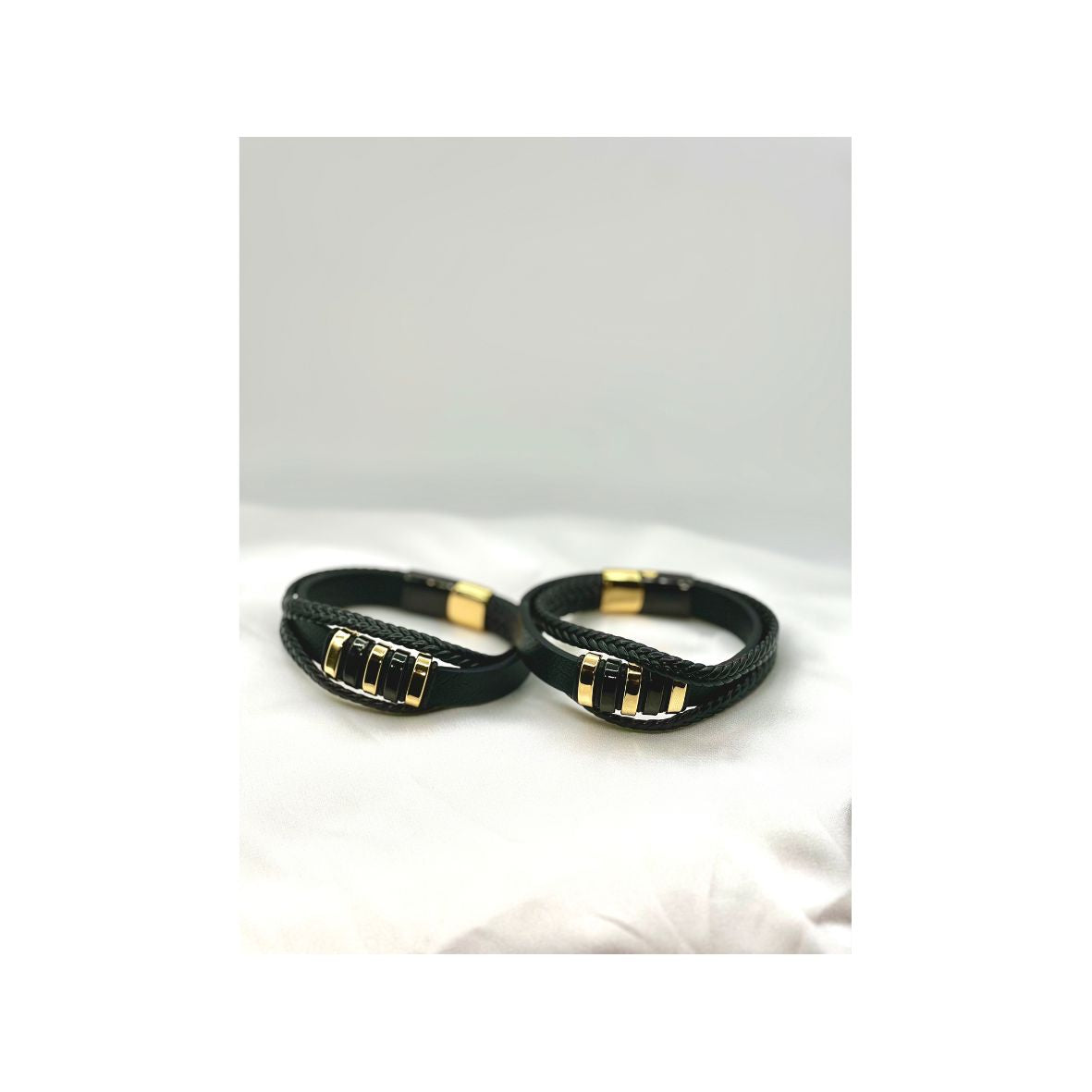 Magnet Buckle Men's Leather Bracelet