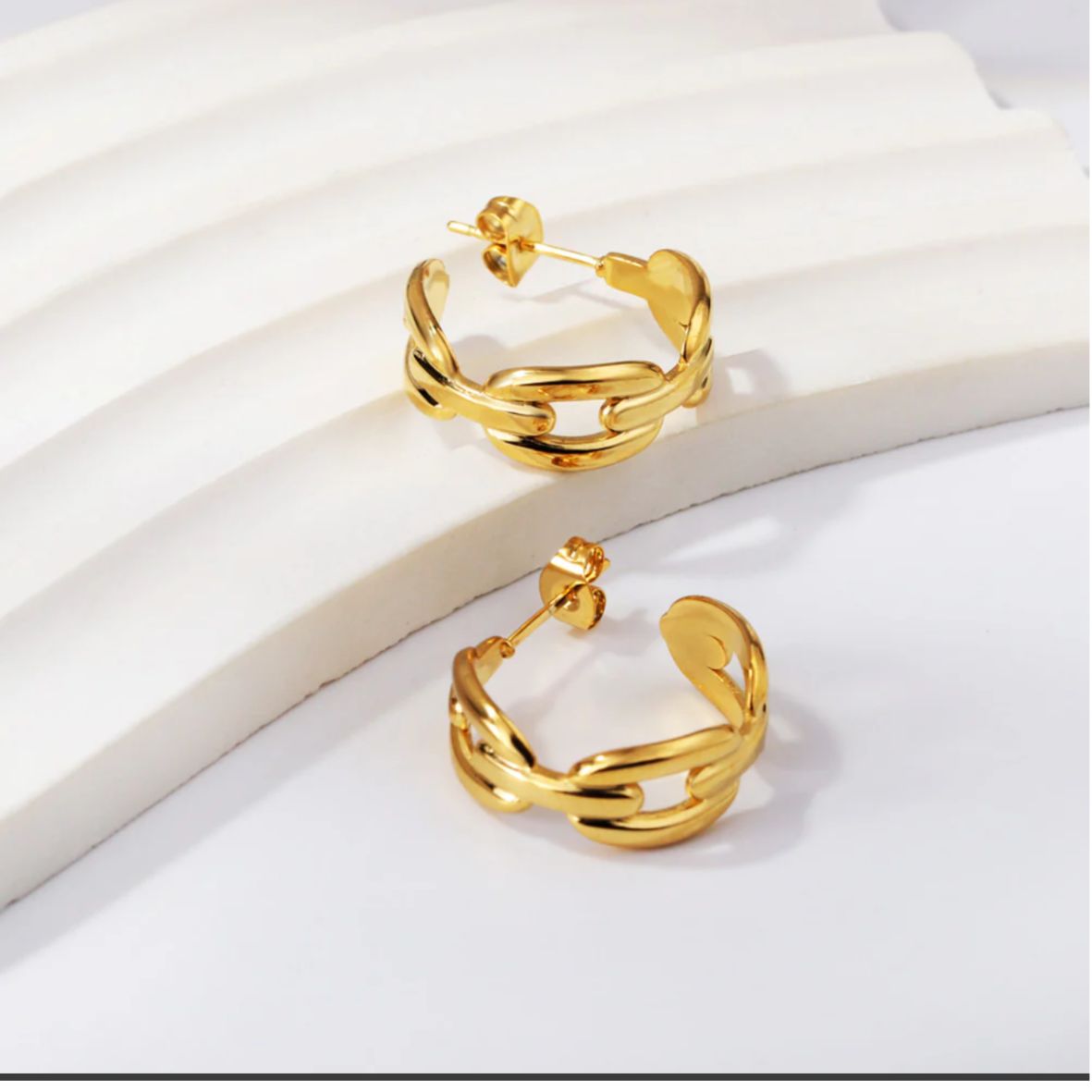 Stainless Steel / 18K Gold Plated Earrings