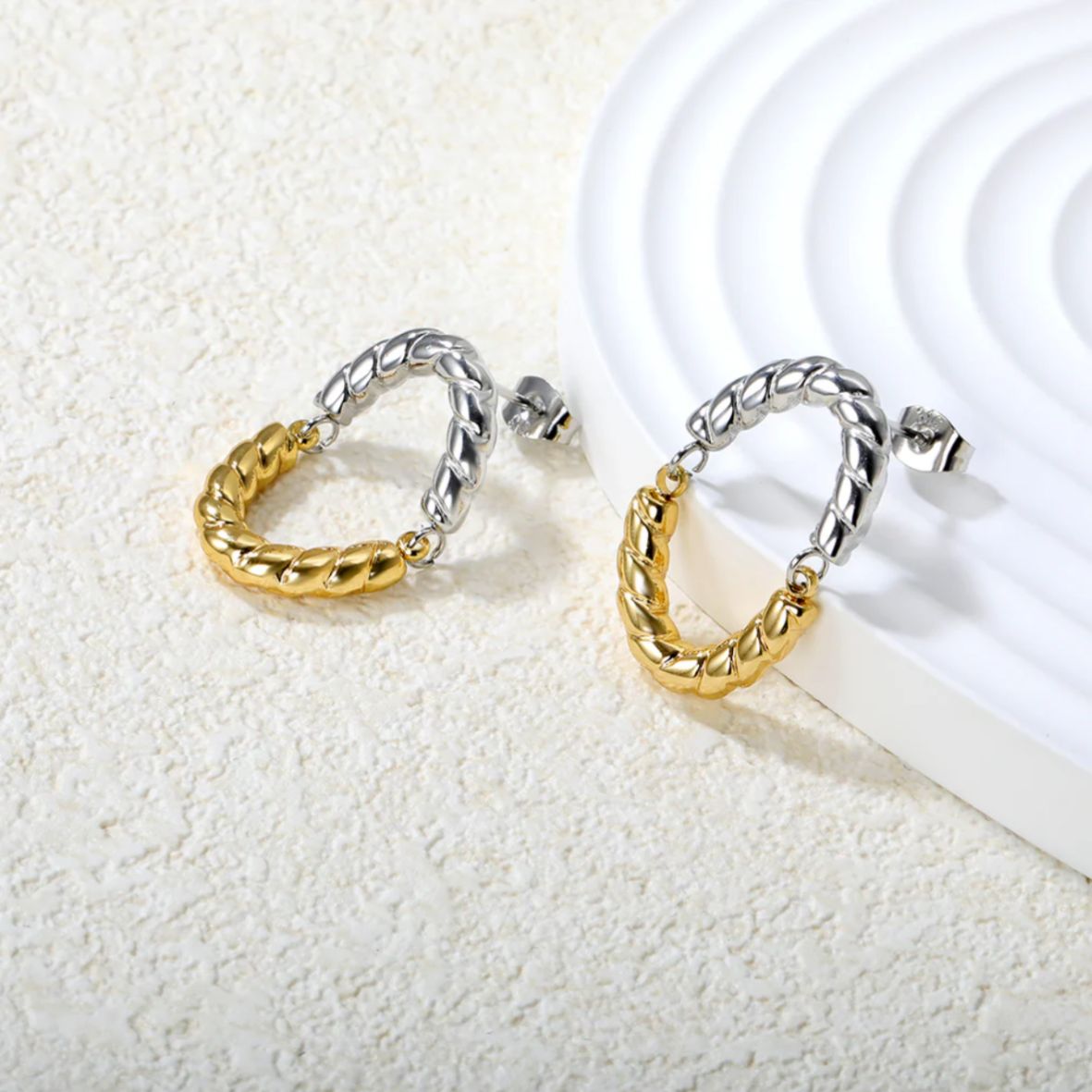 Stainless Steel / 18K Gold Plated Earrings