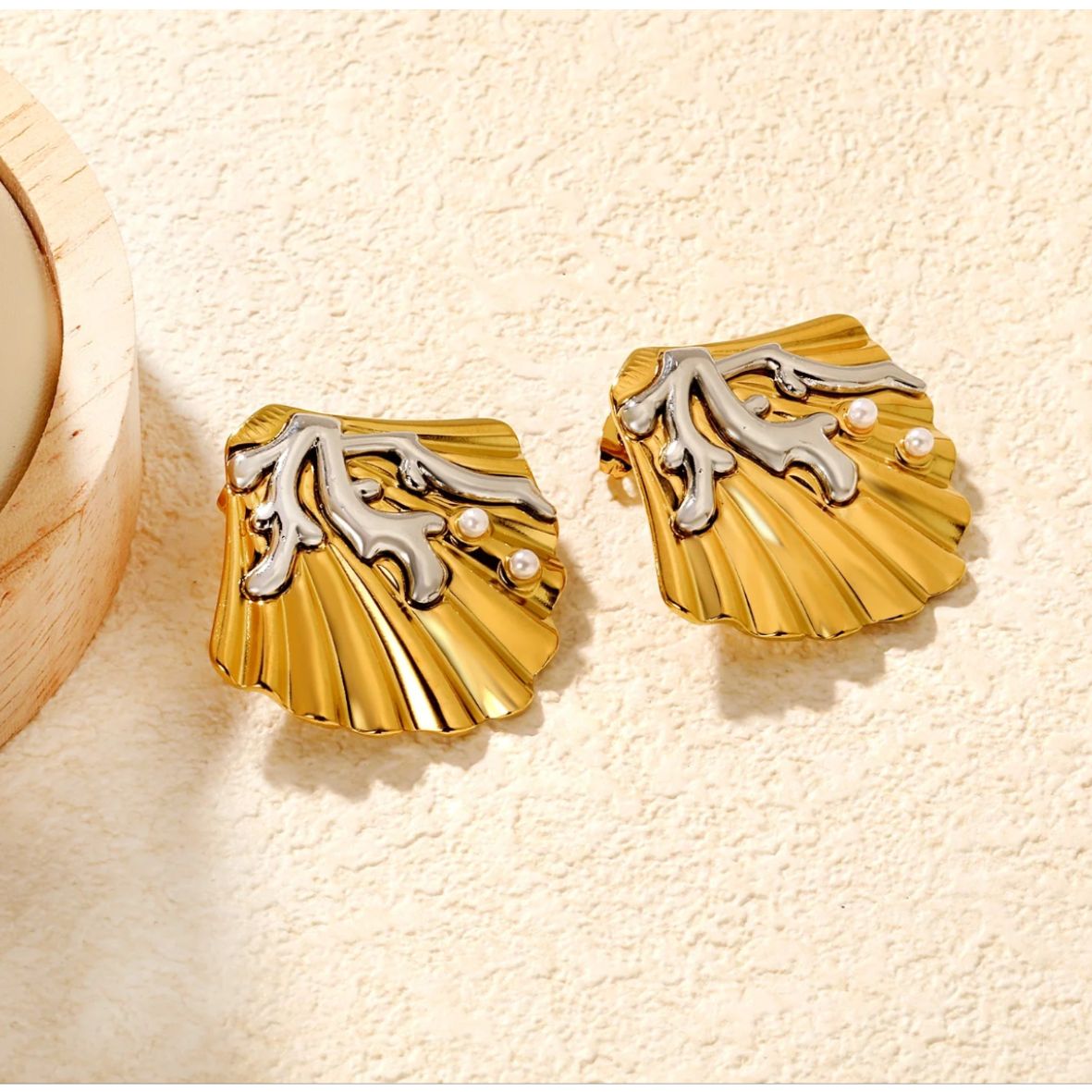 Stainless Steel / 18K Gold Plated Earrings