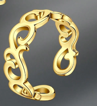 Gold Beach Adjustable Toe Rings